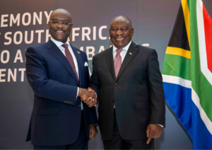 Cyril Ramaphosa, President of South Africa and Dr. George Elombi, President and Chairman of Afreximbank