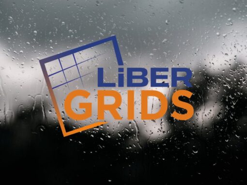 Liber Grids logo on a stormwater background