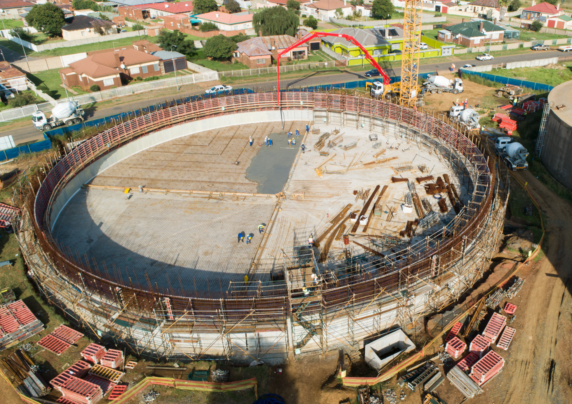 Water infrastructure systems, including reservoirs, pipelines and treatment facilities