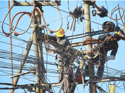 public service fixing electrical wires