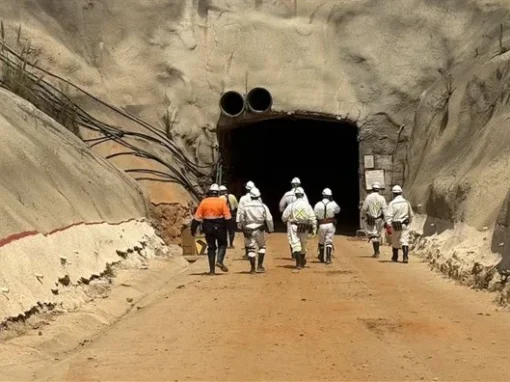 miners walking into a mine
