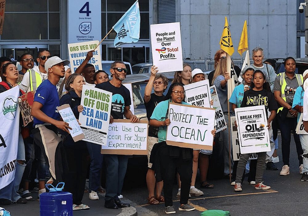 Community activists and eco justice organisations unite in a peaceful demonstration