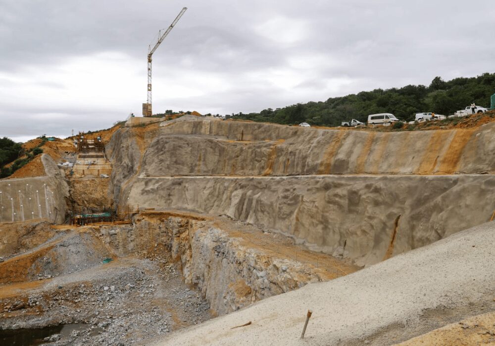 Ngwadini off tunnel dam along the uMkhomazi river