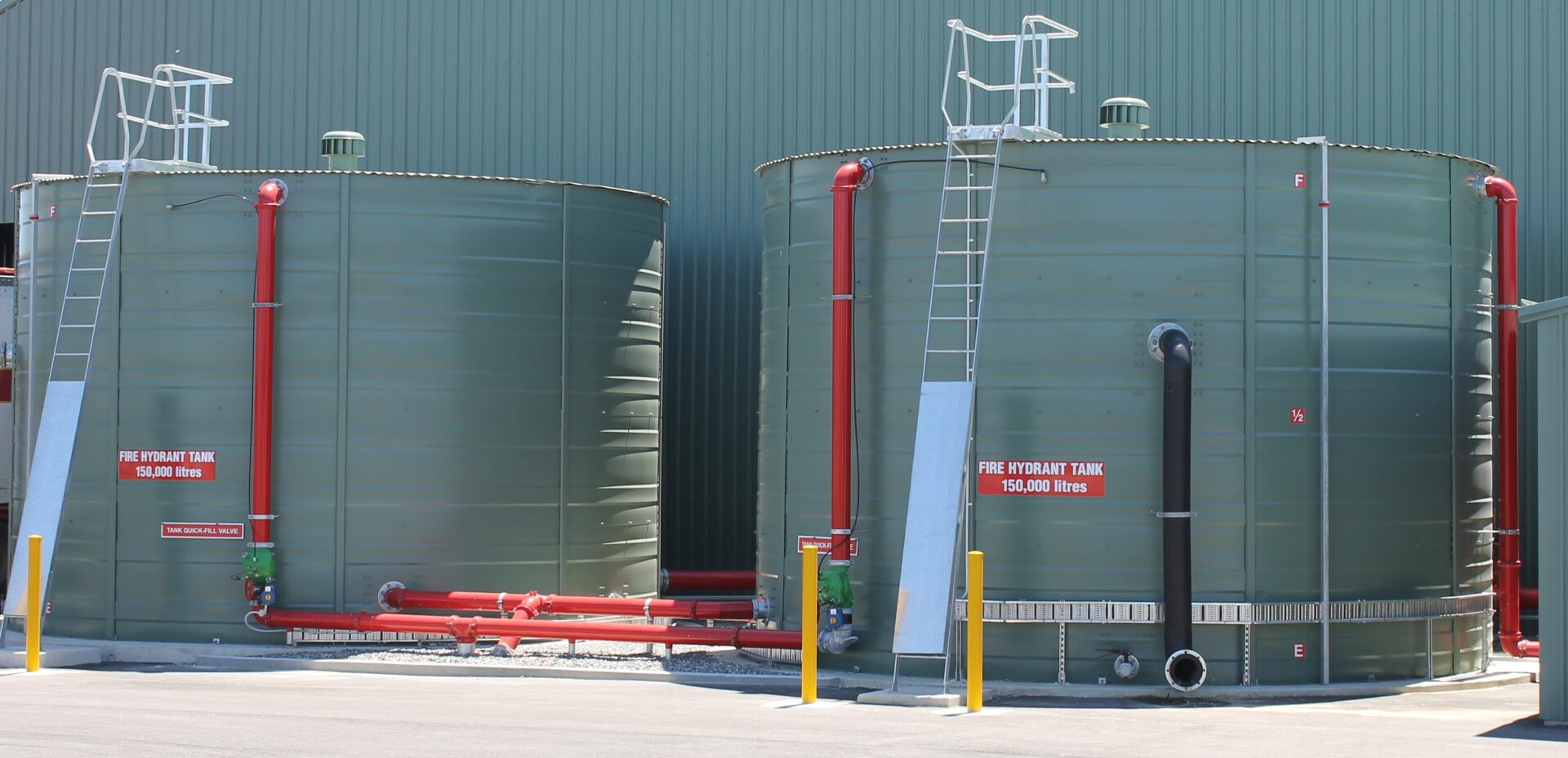 Rainbow Reservoirs fire water tanks