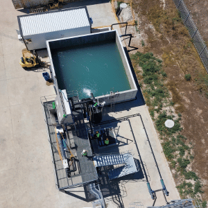 Sanitech water treatment plant from above