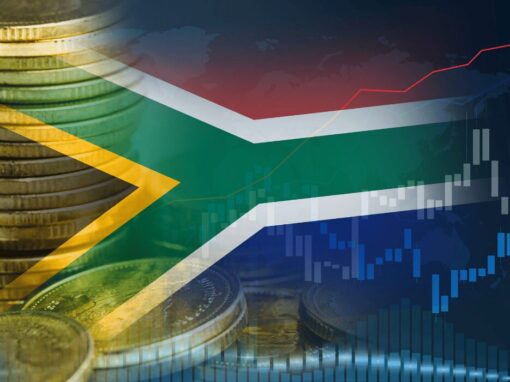 South African flag and economy