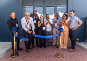 Talbot CEO ribbon cutting for Industrial Water Security Hub at Dube TradePort, La Mercy, KwaZulu-Natal