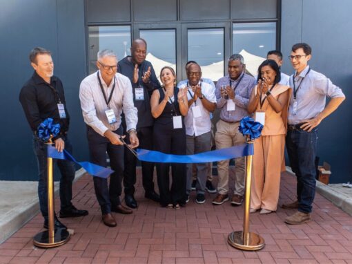 Talbot CEO ribbon cutting for Industrial Water Security Hub at Dube TradePort, La Mercy, KwaZulu-Natal