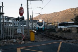 Train in Fish Hoek on the way to Simon's Town