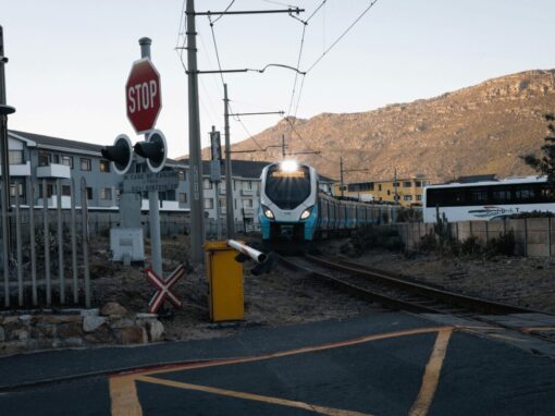 Train in Fish Hoek on the way to Simon's Town