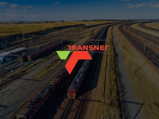 Transnet logo overlayed a transnet train