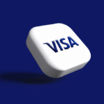 Visa logo on a 3d cube