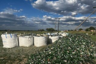 bottle recycling in open field