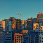 Cape Town city centre construction machines in the Western Cape