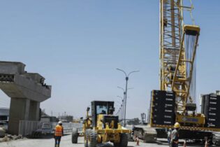 China infrastructure example at a construction site
