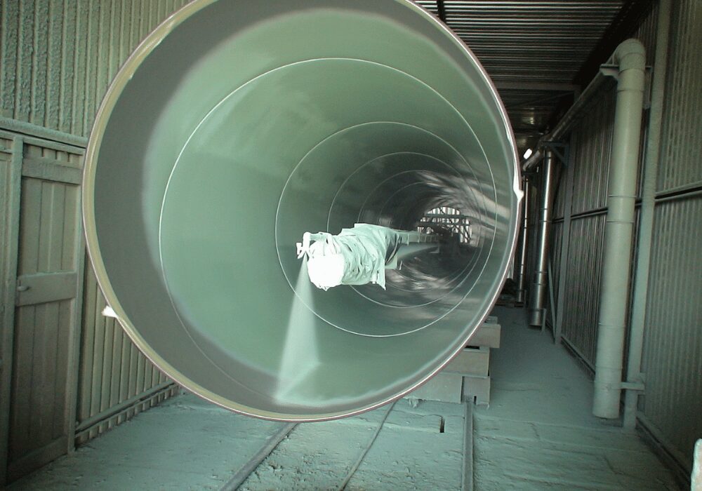 Internal epoxy lining application (Credit Isinyithi)