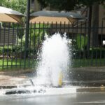 Johannesburg water leak from burst pipe