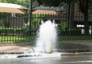 Johannesburg water leak from burst pipe