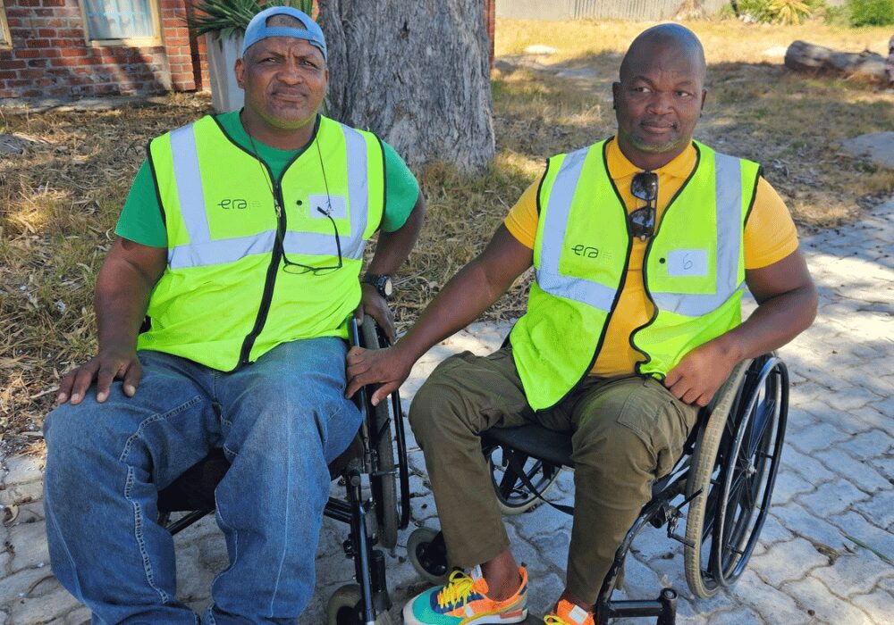 Siyabonga James Soganga and Nigel Fisher are two of the wheelchair bound N.E.E.D team members