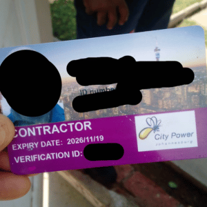 city power contractor card