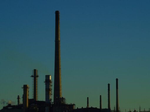 oil refinery pillars