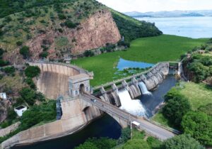 Magalies Water on Hartbeespoort Dam top view of bridge