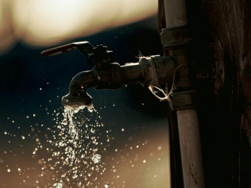 South African water access for public with an open tap