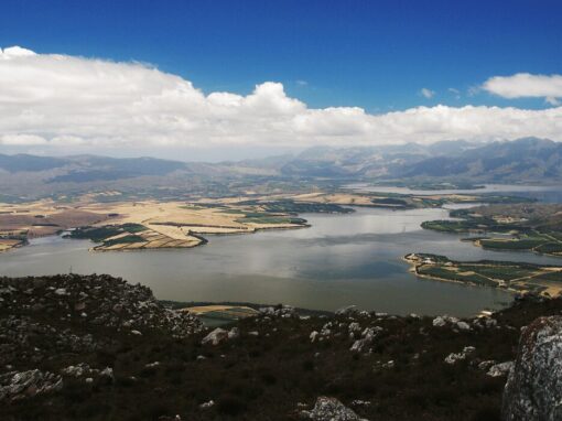 Theewaterskloof Dam from above