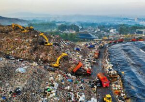 organic waste in a dump