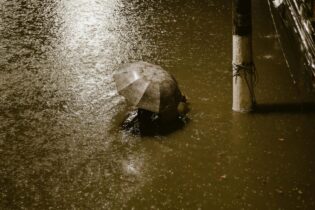 flooded area outdoors due to heavy rain