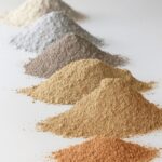 Calcined Clay Cement samples on a white background