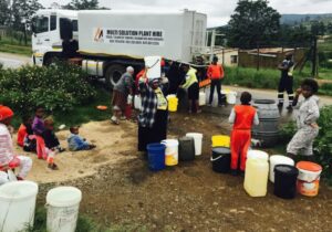 Multi solution plant hire water tanker delivery water to community