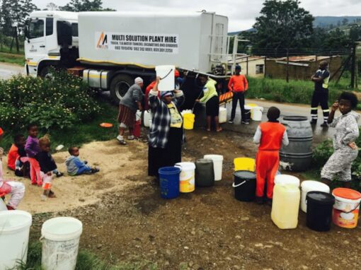 Multi solution plant hire water tanker delivery water to community