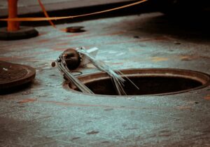 exposed sewer lines