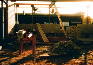 small business contractor on a building site