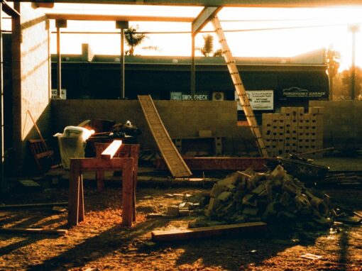 small business contractor on a building site