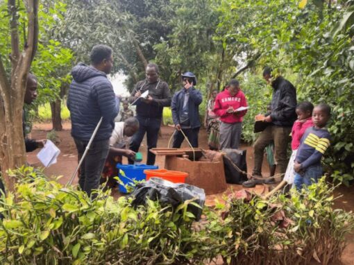technical team assesses the condition of a borehole in Milange District, Mozambique