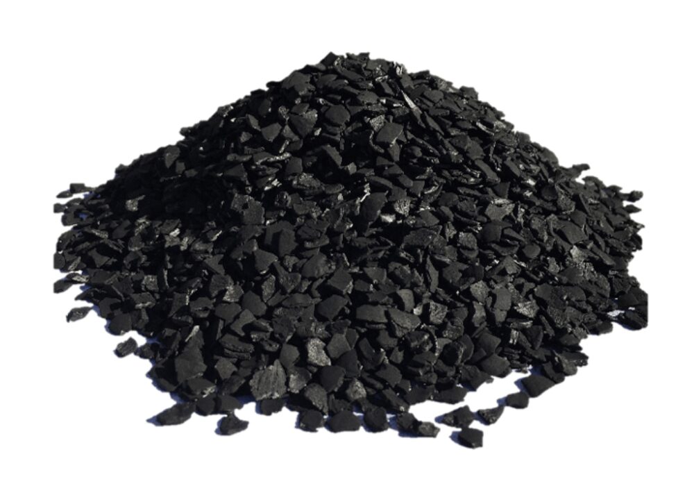 Macadamia nut shells into carbon