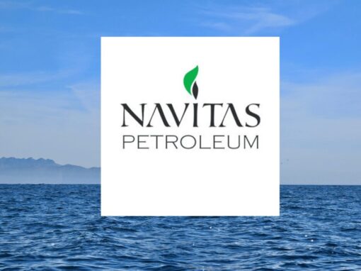 Navitas Petroleum LP logo over sea background