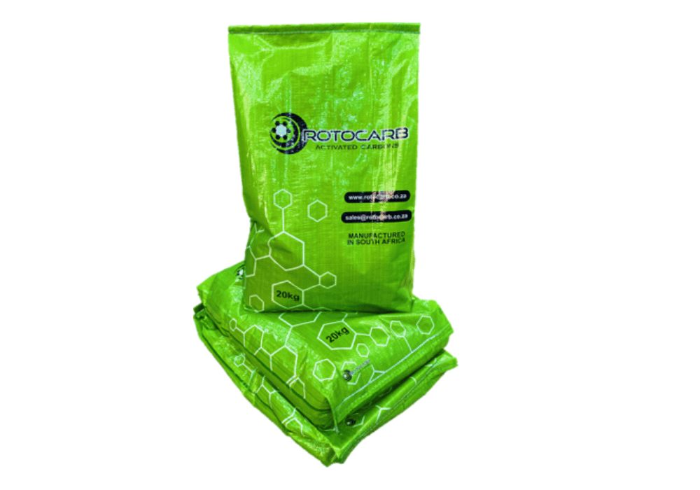 Rotocarb macadamia nut product bag