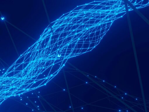 digital stream of connected lines