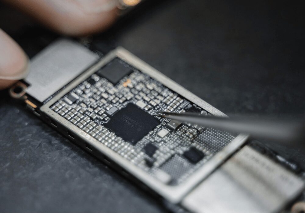 fixing a computer chip and motherboard