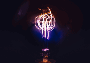 lightbulb in the dark