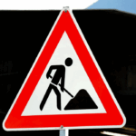 road construction sign ahead