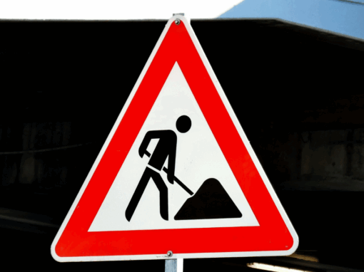 road construction sign ahead
