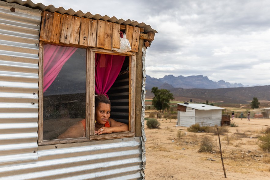 Anna April has lived in the informal settlement of Sandkamp for two years.