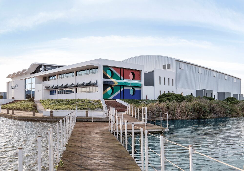 NuWater office with South African flag