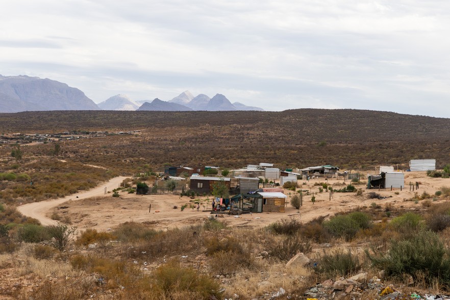 On the outskirts of an informal settlement in Clanwilliam, Khayelitsha
