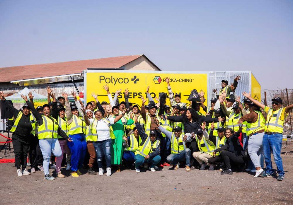 Polyco recycling campaign and van team photo