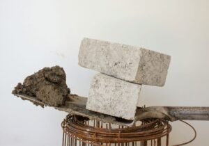 mixed cement and cement bricks